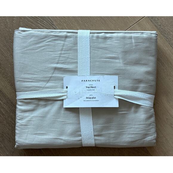 New Parachute Home King Sateen Top Sheet Bone - Picture 1 of 2